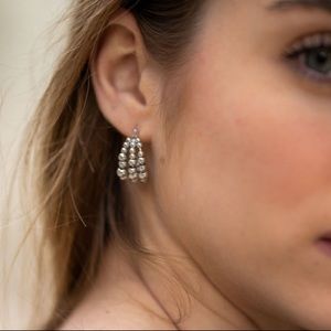 Layer beads earrings